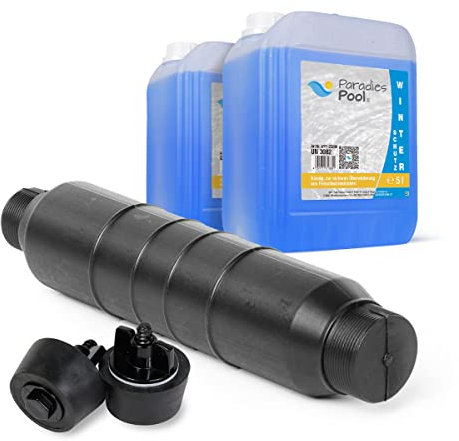 Pool Winter Set Universal 2, Skimmer Winterverschluss, 2X Winterstopfen und 10 l Winterschutz