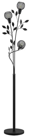 Lindby Stehlampe Kanye (Florentiner) in Schwarz aus Metall (3 flammig, E14) - Stehleuchte Standleuchte Floor Lamp Wohnzimmerlampe Wohnzimmerleuchte