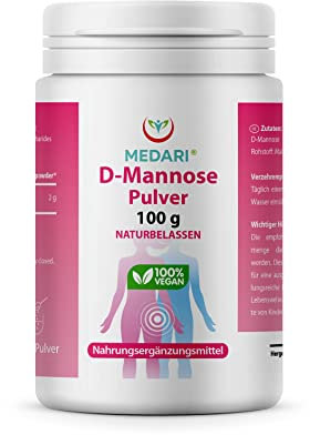D-Mannose Pulver 100g ohne Konservierungsstoffe - Vegan Premium- naturbelassene-ausgewogener Geschmack & natürlich