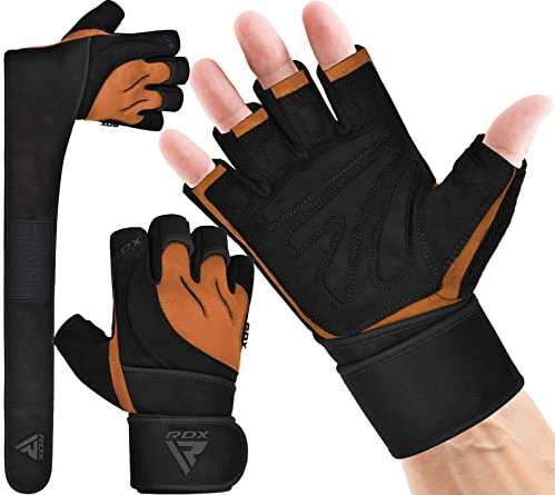 RDX Fitness Handschuhe Herren Damen, Trainingshandschuhe Krafttraining handgelenkschutz für Gewichtheben, rutschfest Gym Bodybuilding Weight Lifting Gloves Workout Training Klimmzüge Griff Kraftsport
