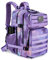 KXBUNQD Militärischer taktischer Rucksack, 45 l, Wanderrucksack, für Herren und Damen, Molle-Armee-Rucksack, Tagesrucksack für Camping, Angeln, Reisen, Lila Sterne, X-Large, Molle-Rucksack