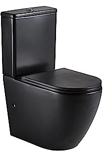 Pack Inodoro Génova Compacto Color Negro Mate | Medidas 82,5 cm Alto x 62 cm Fondo x 39 cm Ancho