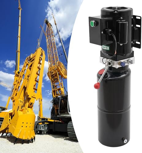Bomba Hidráulica de 10 l Motor Hidráulico de Elevador Monofásico de Automóviles Remolque de Descarga Automático de Caballos de Fuerza Plataforma Remolque Elevación