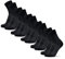 DANISH ENDURANCE Leichte Merino Wolle Wandersocken, Sommer Wollsocken, Unisex, für Herren & Damen, 5 Paar, Schwarz 5 Paar, 39-42
