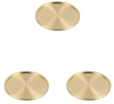 3er-Set Metall-Untersetzer, Schüssel-Untersetzer, Dicke 8 mm, Kupfer-Getränkeuntersetzer, Messing-Untersetzer, Durchmesser 10 cm
