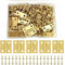 Mini Scharniere Klein 50 Stück Scharniere Klappbar Klein 15 x 18 mm Mini Schrank Scharnier mit 200 Schrauben für Schmuck Holzkiste Basteln