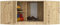 BDW - Eckschrank Aufsatz - für Schrank 100 cm breit - mit 2 Türen und 3 Einlegeböden - Erweiterung für Kleiderschrank - für Schlafzimmer, Flur - 100x50x55 cm - Artisan Eiche