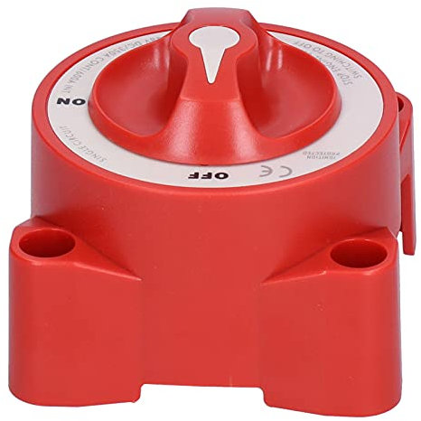Fictory Interruptor de batería de encendido/apagado, mini interruptor de batería, 2 posiciones de encendido/apagado, 12-48 V para coche, barco, máquina, rojo