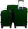 MY TRAVEL BAG Hartschalen-Koffer Reisekoffer ABS Koffer (Handgepäck-Mittel-Groß-Set) 4 Doppel-Rollen Trolley (Smaragdgrün, 3er Set)