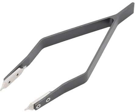 VOCOSTE V Shaped Watch Spring Bar Tweezers, Aluminum Alloy Watch Repairing Tool, Remover Repair, Accessory Tool for Watchmaker and Repairer, Gray