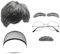 MIVAIUN 6 Stück Opa Kostüm Set Grau Perücke Herren Schnurrbart zum Ankleben Augenbrauen Perückenkappe Brille Alter Mann Herren Perücke Bart Kostüm für Halloween Weihnachten Cosplay Party (Grau)