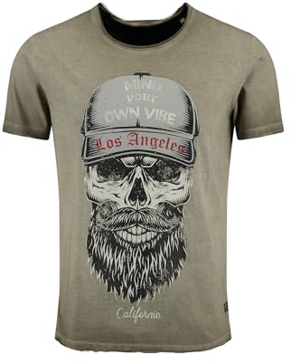KEY LARGO Herren KLBEARD Round T-Shirt, mil.Green (1502), Large