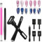 8Pcs Nail Magnet Tool Set,Cat Eye Magnetic Nail Polish Magnet Kit,Nail Magnets Cateye for Nails Art,5 in 1 Multi-Function Cat Eye Magnet Pens,Heart Cat Eye Flower Magnet Stick for Nail Art DIY Salon