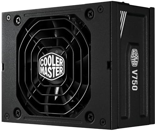 Cooler Master V750 SFX Gold ATX 3.1 PSU, Enchufe UE - 750W 80 Plus Gold, Fuente de Alimentación Totalmente Modular, SFF/Mini-ITX, Ventilador FDB 92mm, Cable PCIe 5.1, Soporte SFX a ATX