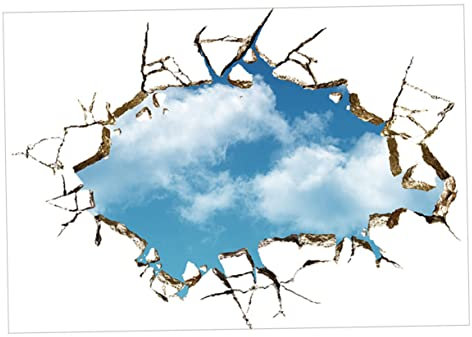 HYTROVE 3d Wandaufkleber Kreatives Wandtattoo Für Wohnzimmer Decke Selbstklebend Realistisches Muster Wanddekoration Glatte Oberflächen