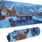 Tapis de Souris Gaming Bleu, Grand Tapis de Souris XXL 1600x800x3 mm, Maison De Neige Mouse Pad pour Clavier et Bureau, avec Bords Surpiqués et Dos Antidérapant Mousepad for Gamer Gaming Bureau 0-G
