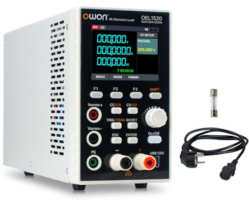 OWON OEL1520 Programmierbare elektronische Last, 0–150 V / 0–20 A, 300 W – 5 kHz Dynamik, Remote Sensing, USB