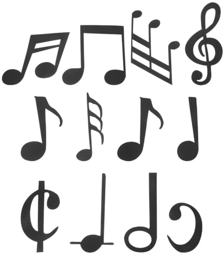 ULTECHNOVO 12 Selbstklebende Musiknoten Wandtattoos Wandaufkleber Mit Notenlinien Für Innenräume Dekoration Mit Musikmotiven Für Cafés Bars Und Musikfestival