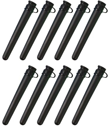 FUGLUS 10 custodie per sigarette, 120 mm, per conservare in modo sicuro le sigarette normali e coniche, riutilizzabili,Nero