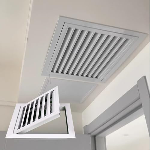 Panel de acceso con rejilla for techo de yeso, puerta de acceso metálica de 45 cm con ventilación, fácil instalación for pared.(60x60cm)