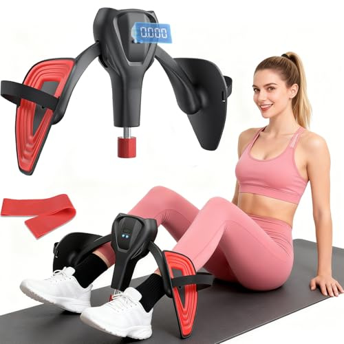 HELISAN Kegel - Maestro de muslos mejorado, 50 kg, dispositivos de ejercicio ajustables para el suelo pélvico para mujeres y hombres, entrenador de suelo pélvico Kegel, entrenador inteligente de clip