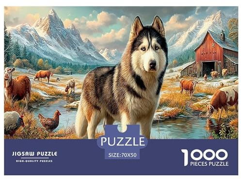 Husky Puzzle 1000 Teile Für Erwachsene Kinder, Impossible Herausforderungsspielzeug 70x50cm/1000pcs