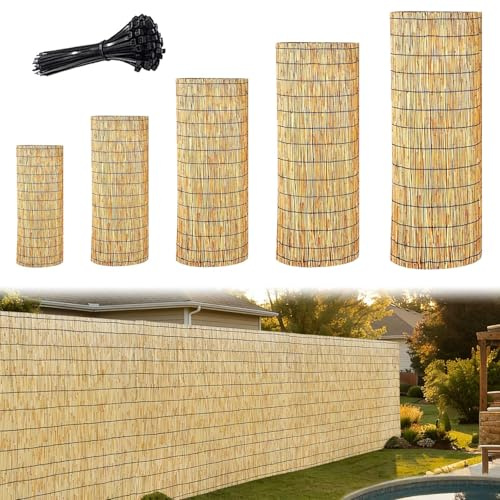Canisse Brise Vue Bambou 1m 1m20 1m50 1m60 1m80 Hauteur Canisse En Roseau Naturel Cloture Jardin Exterieur Paravent Écran De Balcon Intimité Occultant Clôtures Décoratives(Natural Black,180x150cm)