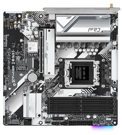 Carte mère Carte mère Fit for ASROCK DDR5 A620M Pro RS WiFi AM5 A620 for processeurs Ryzen 5/7/9 7600X 7700X 7800X3D 7950X M.2 Micro ATX 802.11ax Wi-FI 6E