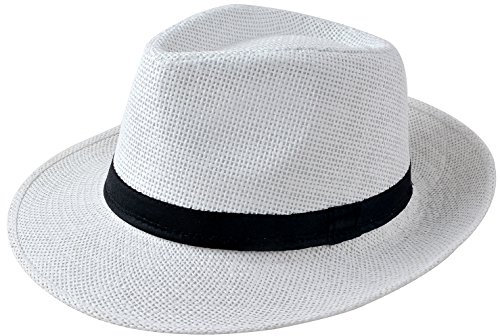 Miobo Chapeau Panama Mountain en Paille, Chapeau Bogart en Paille, Chapeaux de Paille pour l'été.