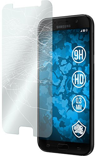 PhoneNatic 2 x Glas-Folie klar kompatibel mit Samsung Galaxy A5 2017 - Schutzglas für Galaxy A5 2017