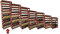 Len mar Weinregal/Flaschenregal/Regal System, RW-1-91 BRAUN Holz, Kiefer braun gebeitz