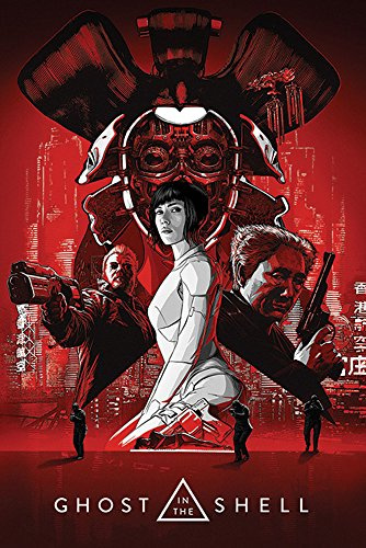 Ghost In The Shell - Red - Filmposter Kino Movie TV-Serie - Grösse 61x91,5 cm + 1 Ü-Poster der Grösse 61x91,5cm