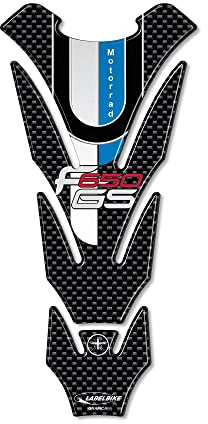 LABELBIKE 3D Aufkleber Motorrad Tankpad kompatibel mit BMW | F650 GS F650gs, Harzschutz, Kratzfestigkeit, Dekoration