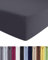 ENTSPANNO Jersey-Luxus-Spannbettlaken 90 x 200 | 100 x 200-220 cm - Aus weichem Premium Jersey - Ideal für Wasser- & Boxspringbetten bis 35cm Höhe - Dunkelgrau