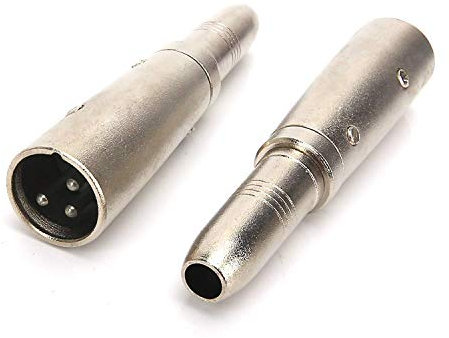 siyear profesional XLR 3 pines macho a 1/4 6.35 mm Jack hembra estéreo Audio Micrófono Mic adaptador convertidor conector (2 unidades)