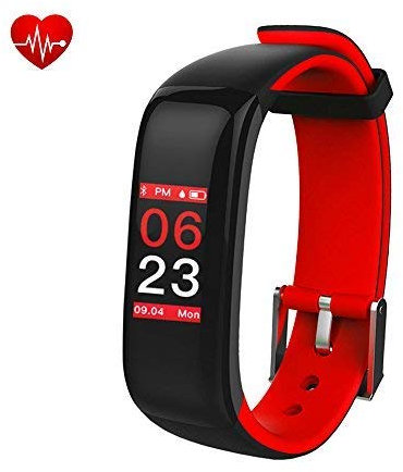 Activity Tracker Sport Braccialetto Intelligente Impermeabile Nuoto Cardio,Braccialetto Fitness con Touchscreen Colori,Pressione Sanguigna,Contapassi,Cronometro,Smartwatch Bluetooth perAndroid&iOS