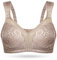 WingsLove Women's Full Cup Minimizer Bra Wide Straps Non-Wired No Padding Bra Comfort Plus Size (Toffee 36G)