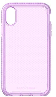 tech21 Protective Apple iPhone XR Case Thin Patterned Back Cover with FlexShock - Evo Check - Orchid, T21-6106