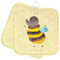 Mr. & Mrs. Panda 2er Set Topflappen Hummel flauschig - Geschenk, Biene, Gute Laune, Topfhandschuh, lustige Sprüche, Tiere, Blume, Tiermotive,