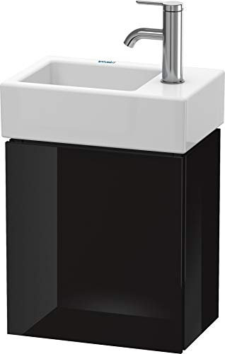 Duravit L-Cube Waschtischunterbau wandhängend 36,4 x 24,1 cm, 1 Tür, für Vero Air 072438, Farbe: Schwarz Hochglanz Lack - LC6293L4040
