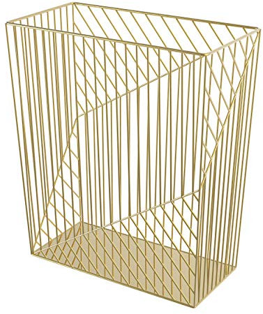 U Brands Poubelle en métal Vena Collection, capacité de 18 litres, doré (3232U02-06)