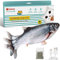 Potaroma Cat Toys Flopping Fish with SilverVine and Catnip, Moving Cat Kicker, Floppy Wiggle Fish for Small Dogs, Interactive Motion Kitten Exercise Toys, Mice Animal Toys 10.5
