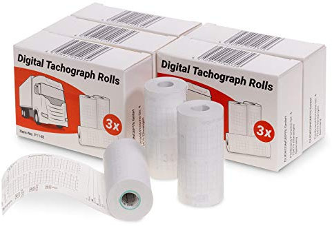 Tachographenrollen [8m], Thermopapier 57/28/7, Tachorollen LKW - 15er Pack