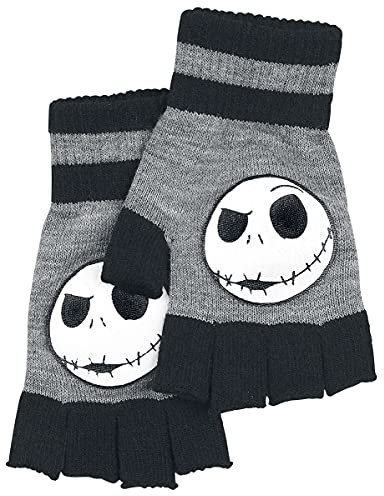 The Nightmare Before Christmas L'Étrange Noël De Monsieur Jack Jack Face Unisexe Mitaines gris chiné/noir one size