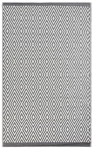 Beliani Outdoor Teppich grau 120x180 cm Bodenschutzmatte Kunststoffmatte Sikar