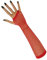 krautwear® Damen Fingerlose Netzhandschuhe Handstulpen Handschuhe lang (rot)