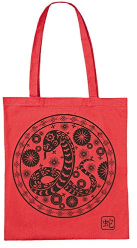 clothinx Chinesische Tierkreiszeichen Die Schlange - Die Flexible Tasche Rot