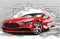 AUTO Fototapete VLIES-300x223 cm (2501A)-Racing Autos Cars Rennwagen Motorrad Steinwand Ziegelwand-Inkl. Kleister-Vliestapete Bild Dekoration Wand-Dekor Moderne Motiv-Tapete Panorama Poster XXL