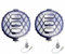 MelTruck® 2x Rund H3 Halogen Nebelscheinwerfer mit Schutzgitter 12V 24V Zusatzscheinwer E20 mit Glühbirnen 24V