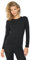 DANISH ENDURANCE Merinowolle Langarm Shirt Damen, Premium Thermo-Unterwäsche, Skiunterwäsche, Temperaturregulierendes Funktionsshirt, für Damen, Schwarz, L